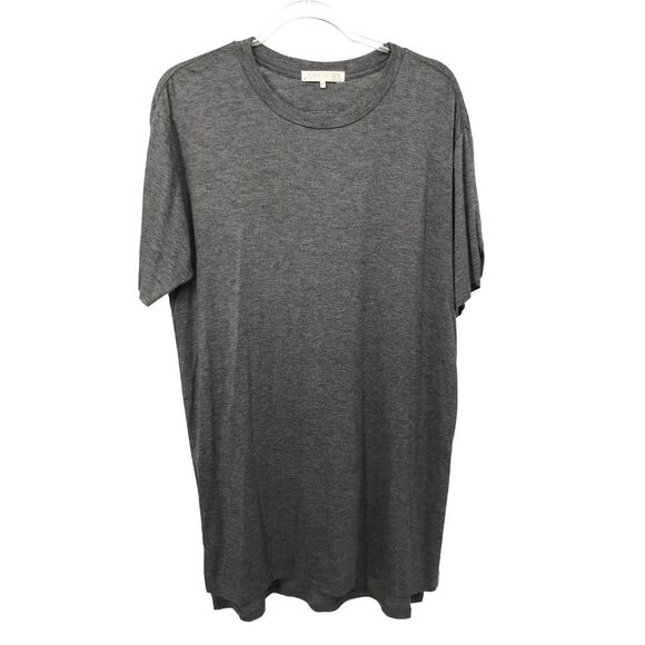 Joah Brown Short Sleeve Knit T-Shirt Dress M/L Charcoal Gray - Picture 1 of 7